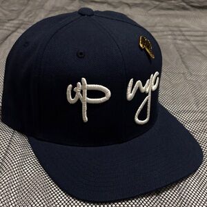 UPNYC (Fat Joe) Navy Blue SnapBack with White UPNYC Embroider, worn once